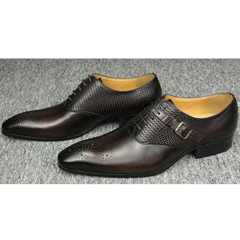 Funki Buys | Shoes | Men's Luxury Leather Brogue Dress Shoe