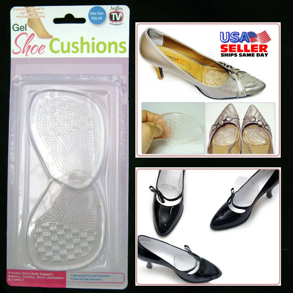 Gel Silicone Shoe Cushions High Heel Insoles Antislip Shoes Pad Foot Care New !!