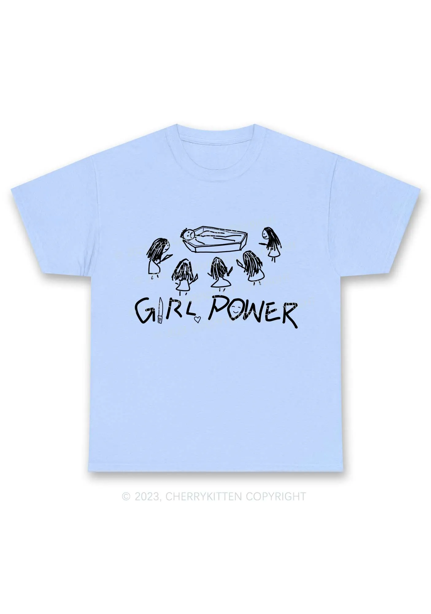 Girls Power Y2K Chunky Shirt Cherrykitten
