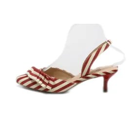 Impo Kitten Heels Fabric Red Colour For Women