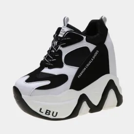 Joskaa 2024 New Black Platform Trainers Sneakers