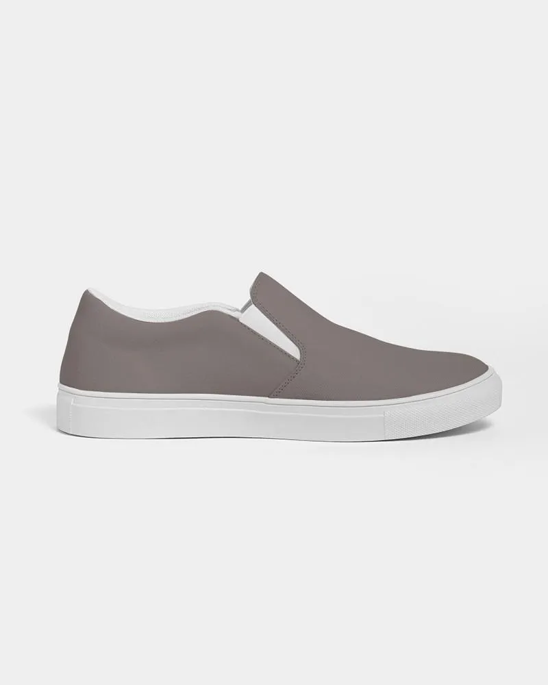 Medium Dark Brown Slip-On Canvas Sneakers | Men's | Medium Dark Pale Brown | C60M60Y60K0