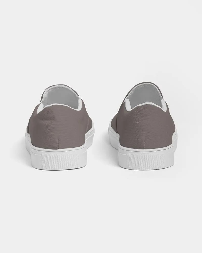 Medium Dark Brown Slip-On Canvas Sneakers | Men's | Medium Dark Pale Brown | C60M60Y60K0