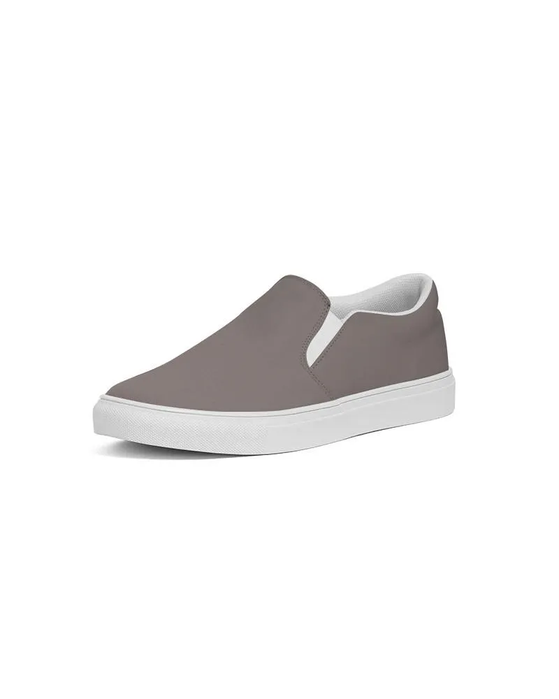 Medium Dark Brown Slip-On Canvas Sneakers | Men's | Medium Dark Pale Brown | C60M60Y60K0