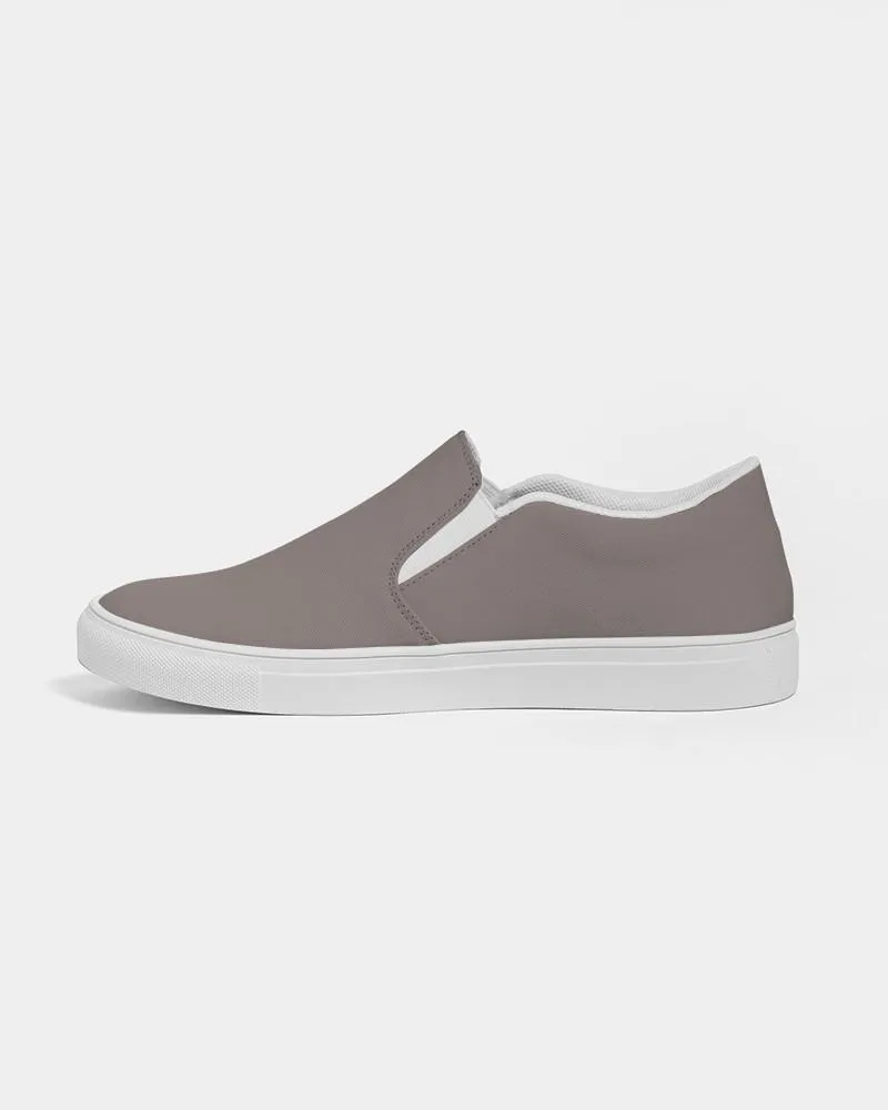 Medium Dark Brown Slip-On Canvas Sneakers | Men's | Medium Dark Pale Brown | C60M60Y60K0