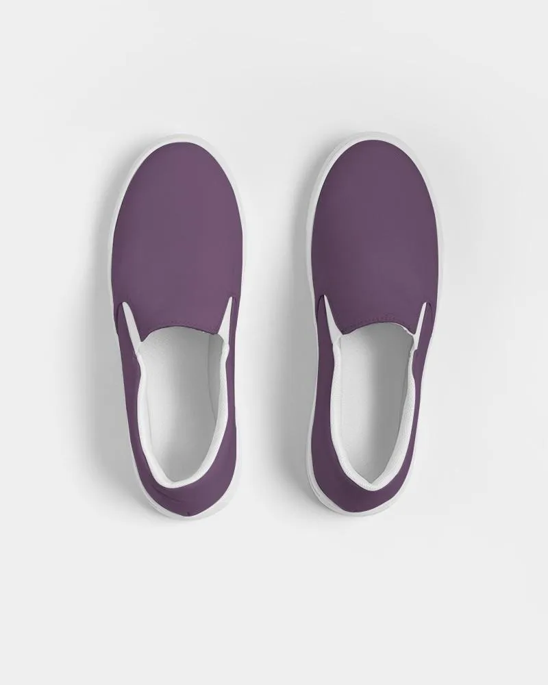 Medium Dark Purple Slip-On Canvas Sneakers | Women's | Medium Dark Pastel Purple | C30M60Y0K60
