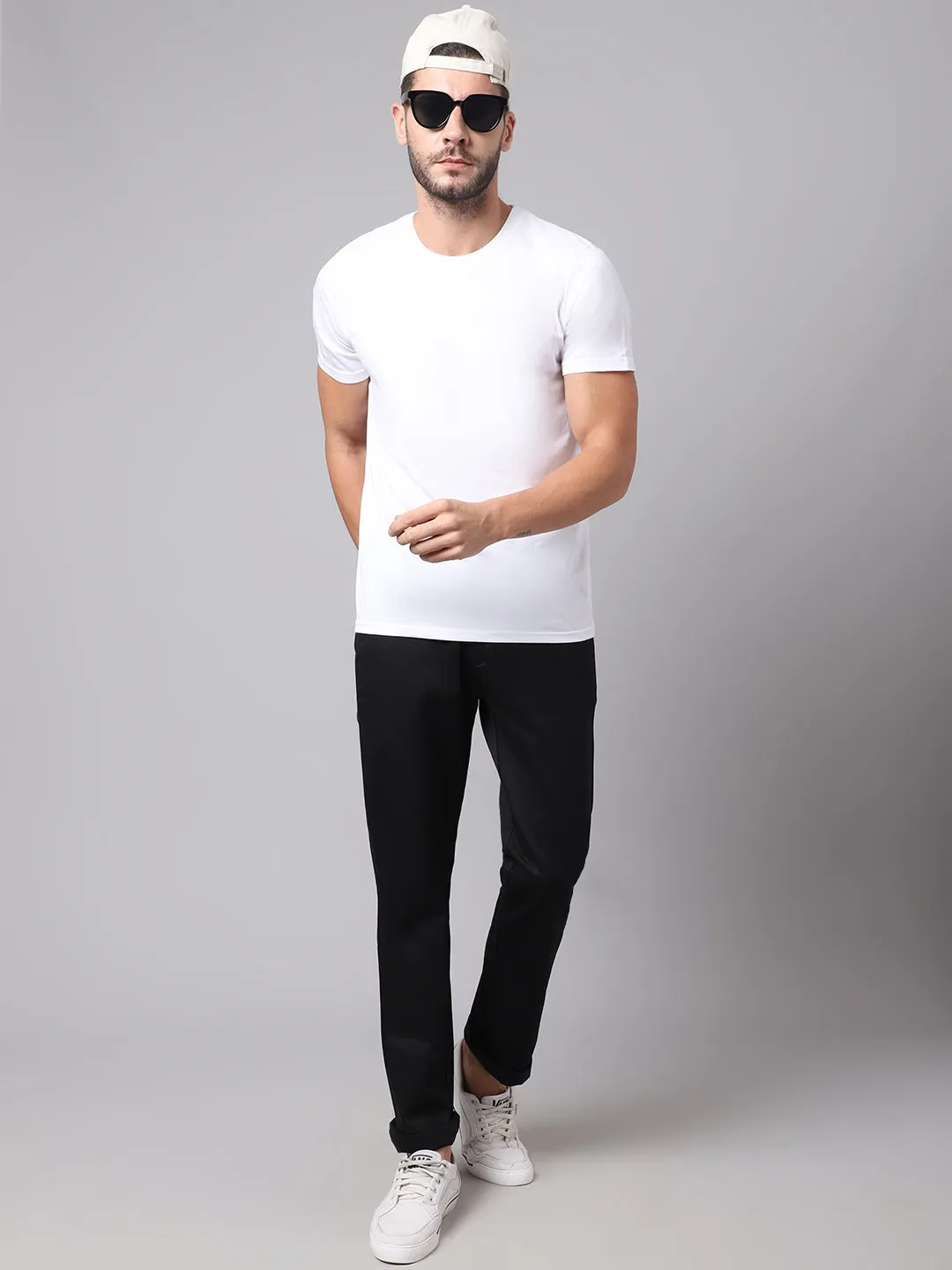 Men Navy Blue Trouser