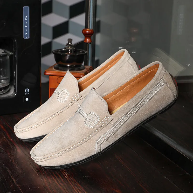 Men Shoes Big Size 38-48 Genuine Leather Mens Loafers Summer Sneakers
