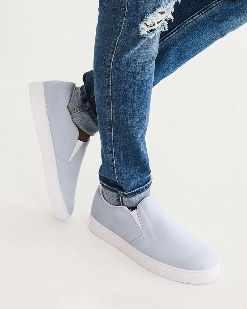 Pale Blue Slip-On Canvas Sneakers | Men's | Bright Pale Blue | C10M5Y0K0