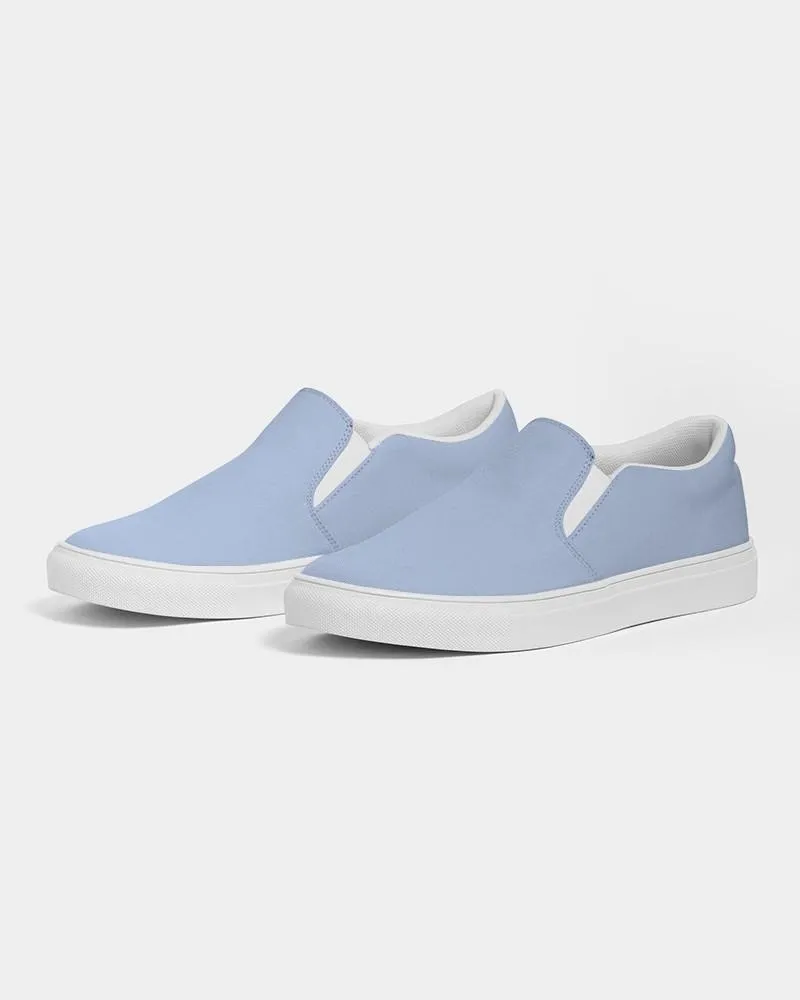 Pale Pastel Blue Slip-On Canvas Sneakers | Women's | Bright Pale Pastel Blue | C30M15Y0K0