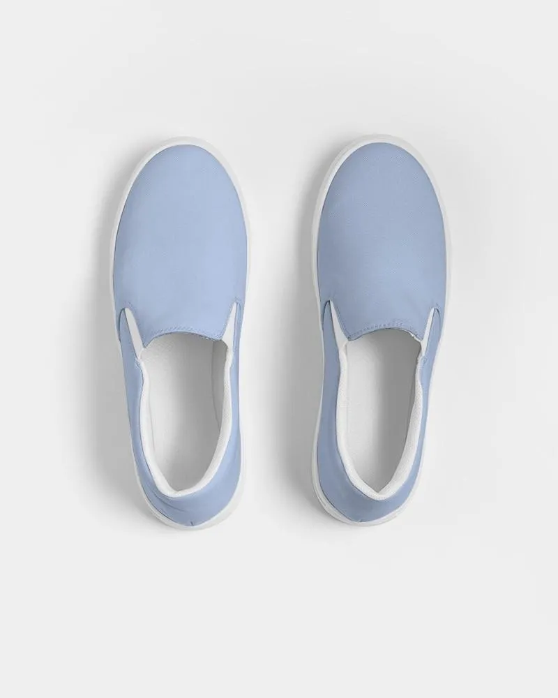 Pale Pastel Blue Slip-On Canvas Sneakers | Women's | Bright Pale Pastel Blue | C30M15Y0K0