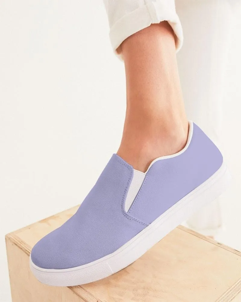 Pale Pastel Blue Slip-On Canvas Sneakers | Women's | Bright Pale Pastel Blue | C30M30Y0K0