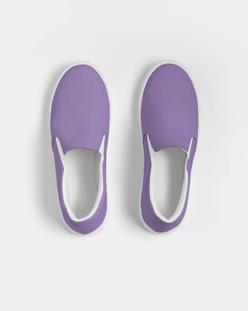 Pastel Violet Slip-On Canvas Sneakers | Women's | Bright Pastel Violet | C45M60Y0K0