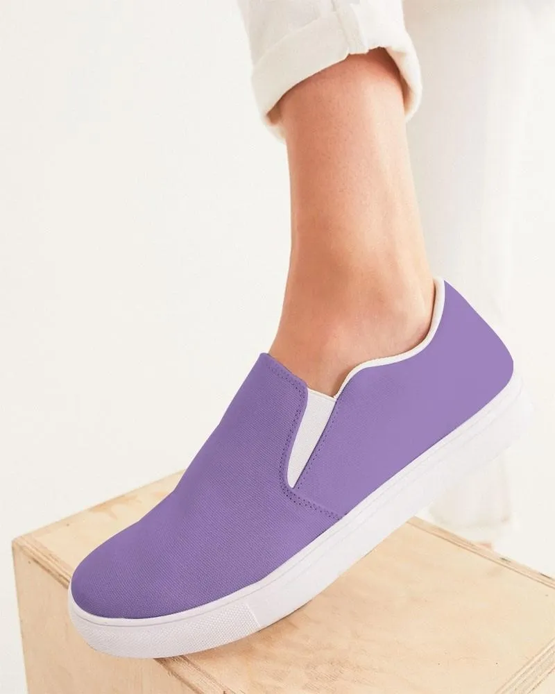 Pastel Violet Slip-On Canvas Sneakers | Women's | Bright Pastel Violet | C45M60Y0K0