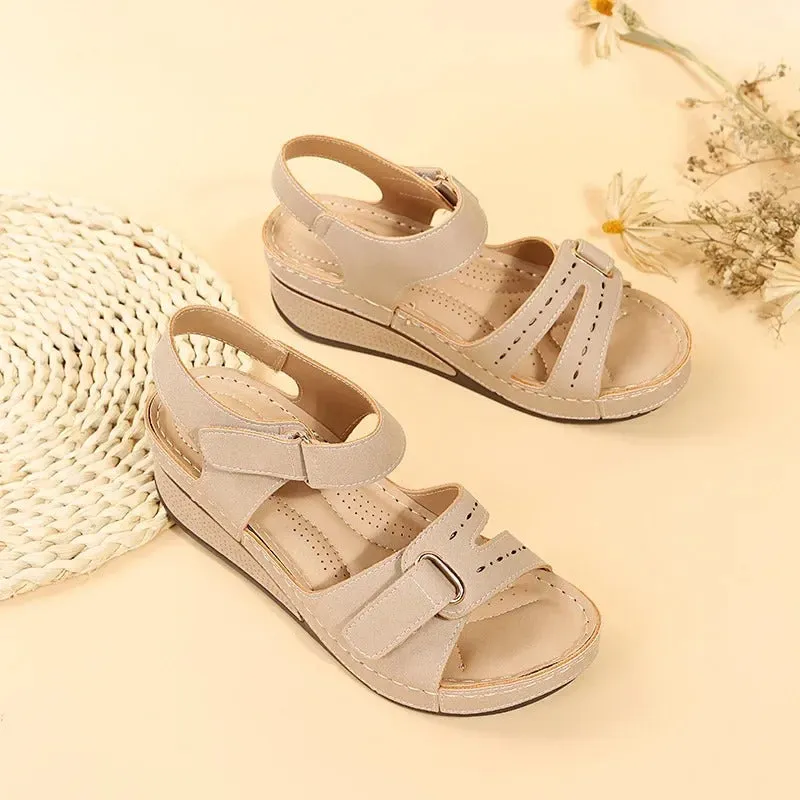 PU Chunky Platform Walking Sandaler fr kvinnor