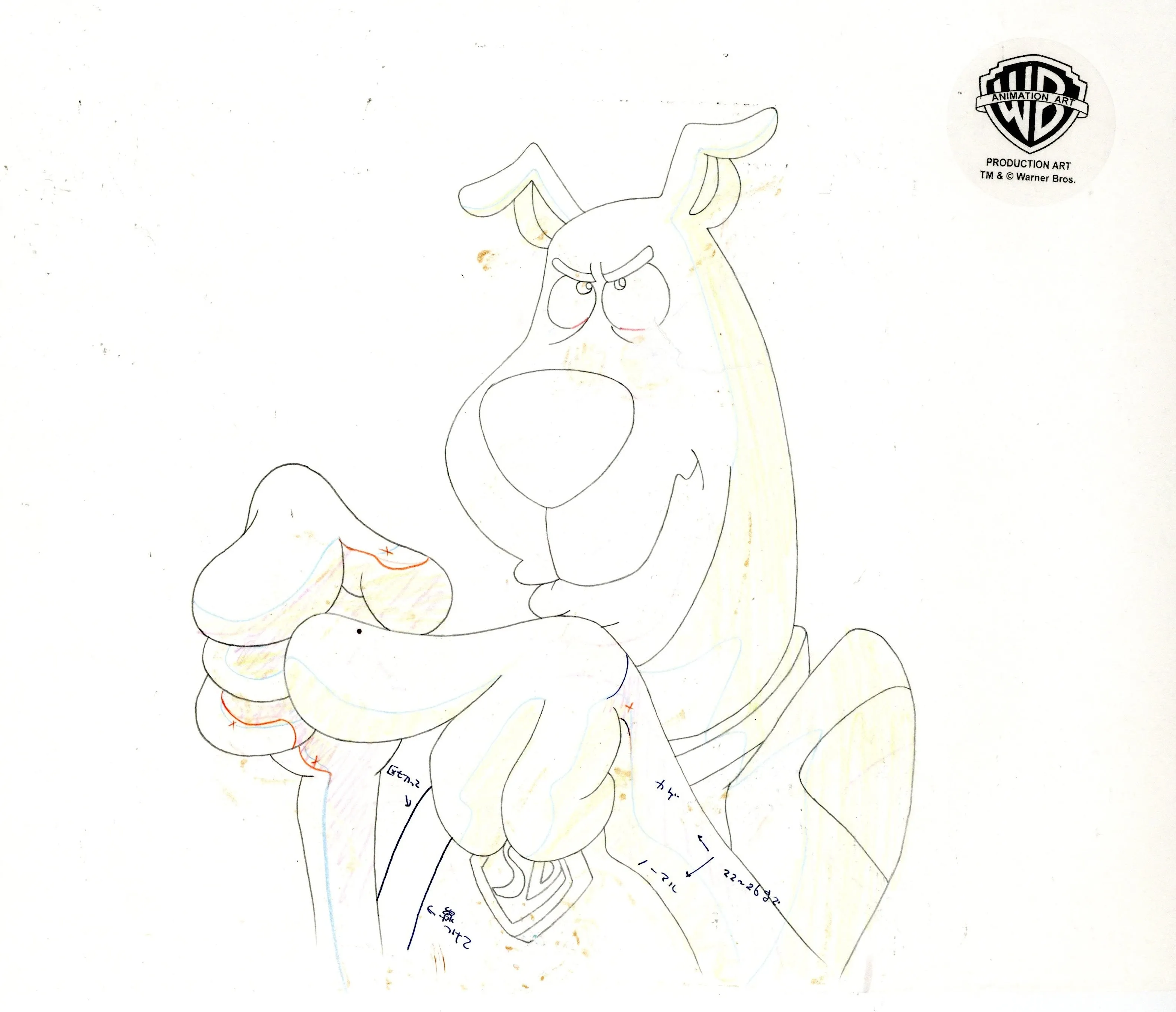 Scooby-Doo and the Witch's Ghost Original Production Cel and Matching Drawing Signed by Bob Singer: Scooby