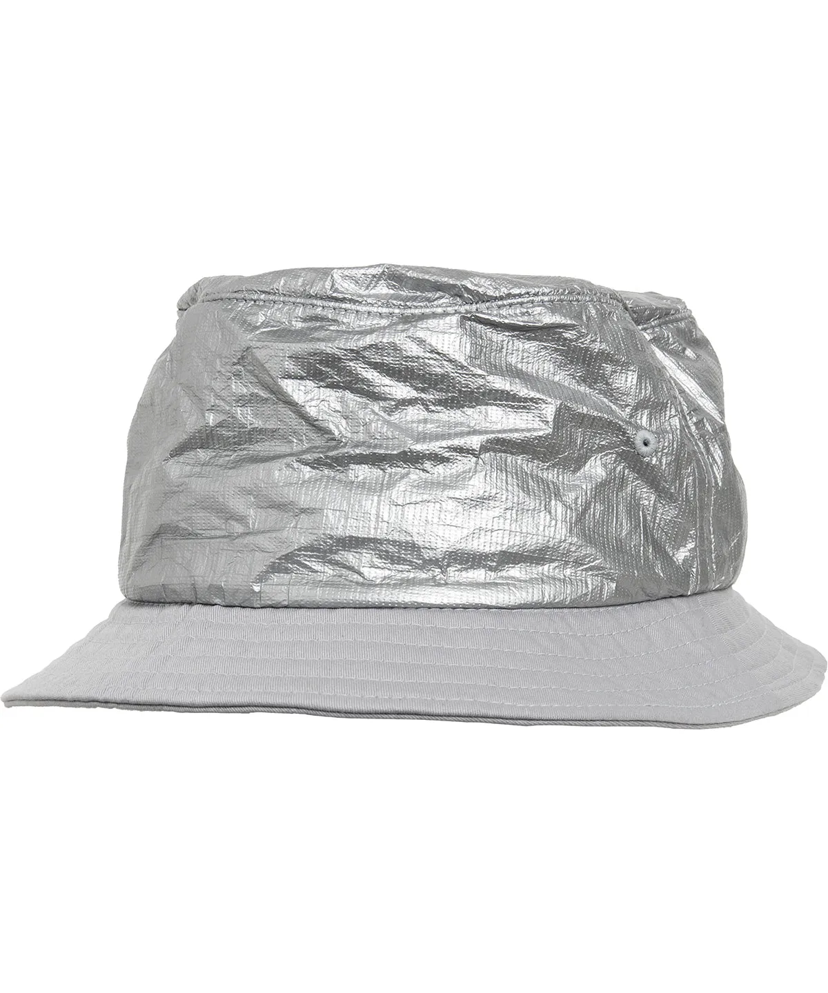 Silver - Crinkled paper bucket hat (5003CP)