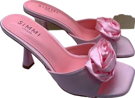 Simmi London Baby Pink Satin Emberley Heels UK 6