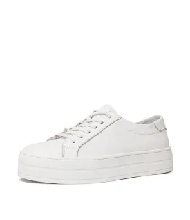 Sion White Leather Sneakers