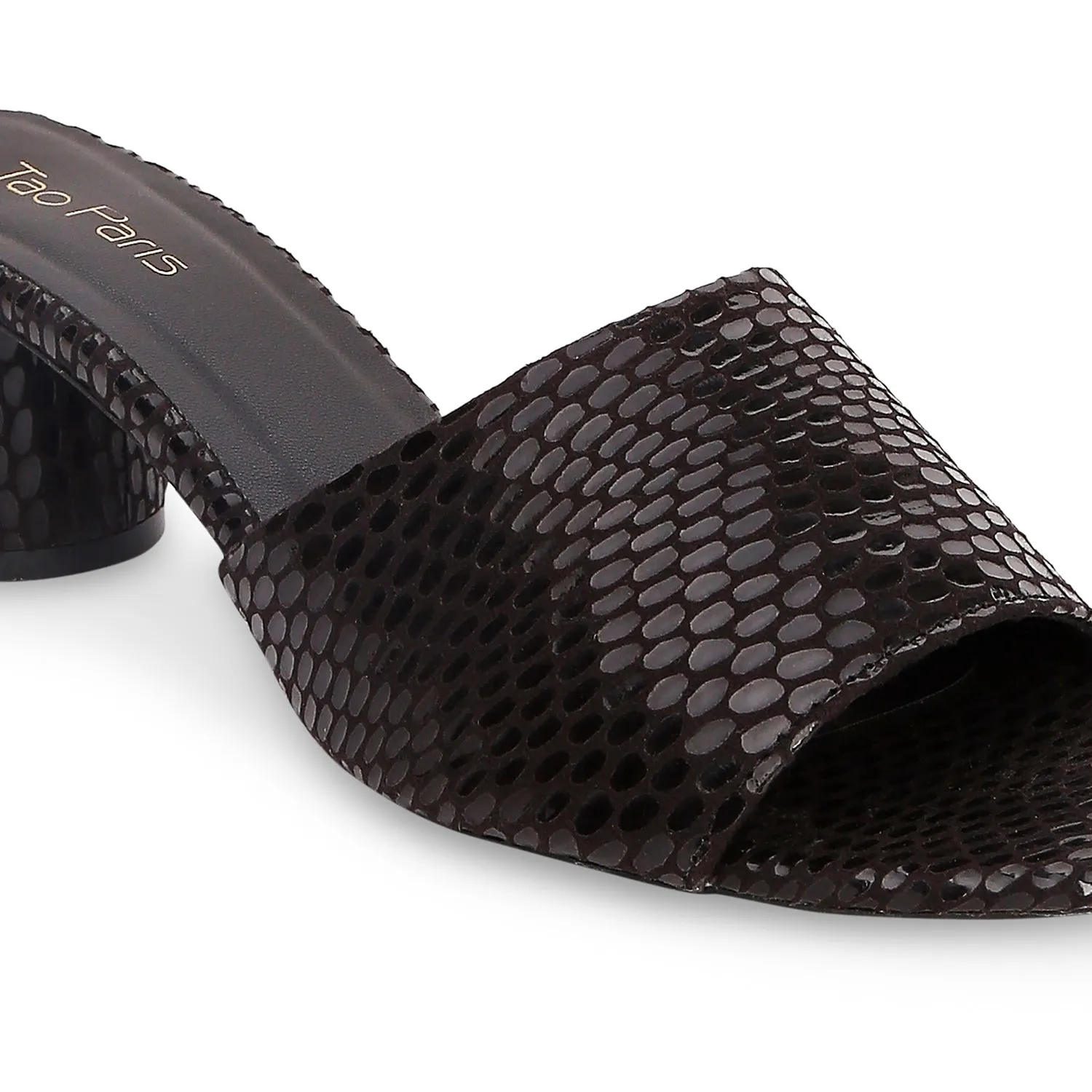 Tao Paris Meg 10002-01 Patterned Black Heels