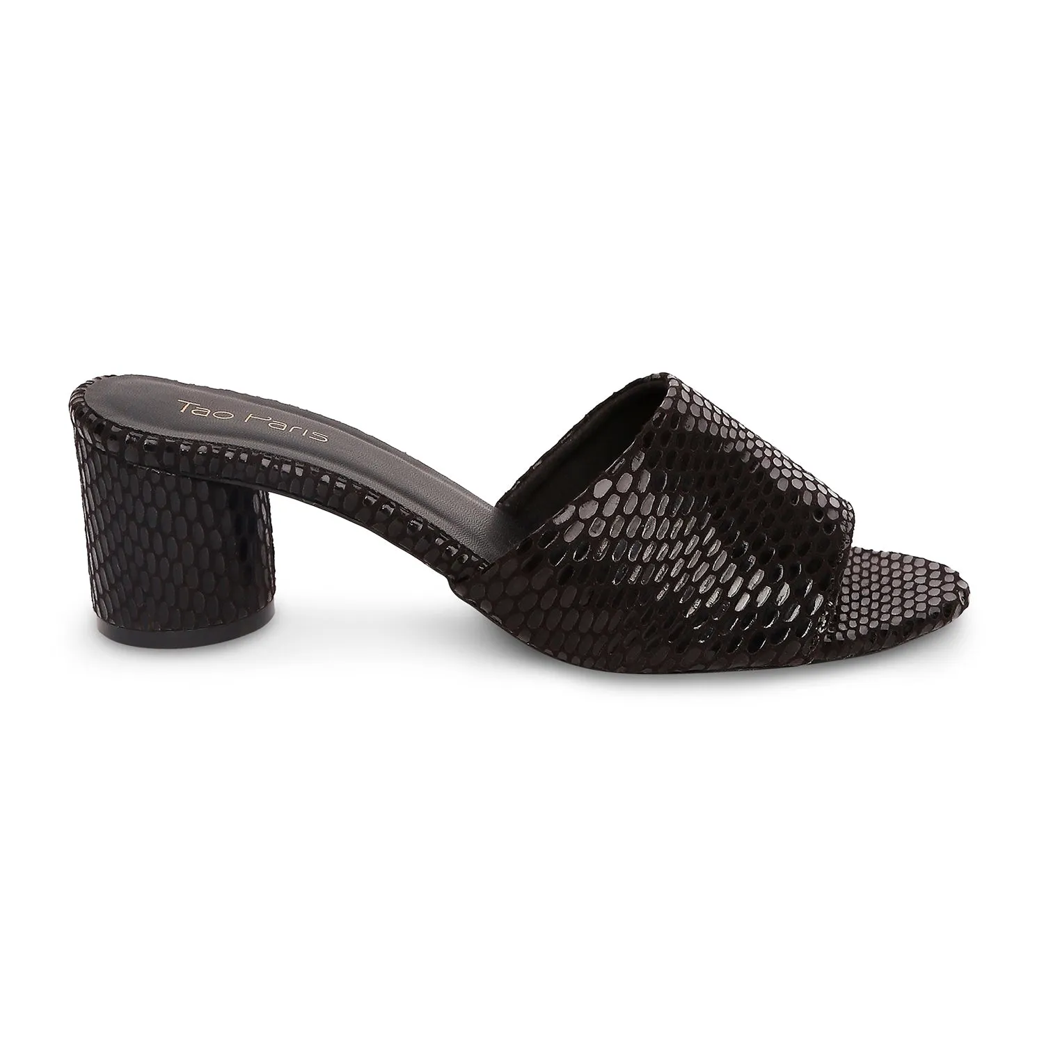 Tao Paris Meg 10002-01 Patterned Black Heels