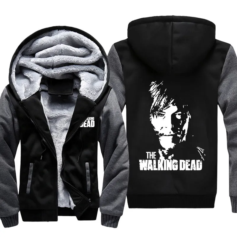 The Walking Dead Jackets - Solid Color The Walking Dead Archer Dari Icon Fleece Jacket