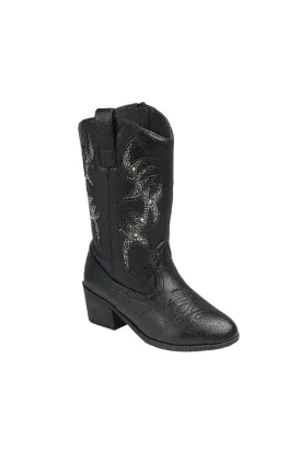 Western Rhinestone Boots (Black)