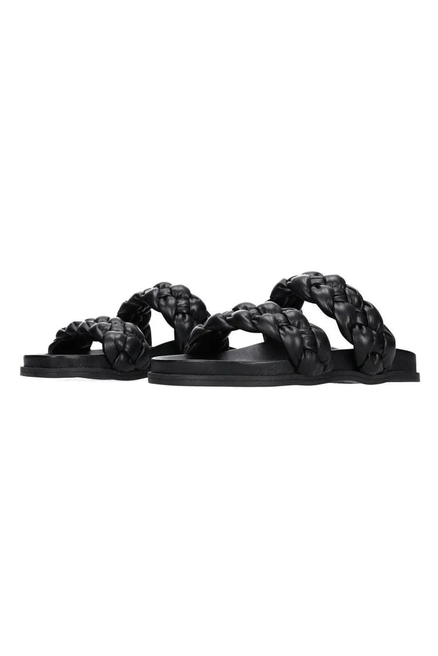 Wilma Plaited Sandal Black