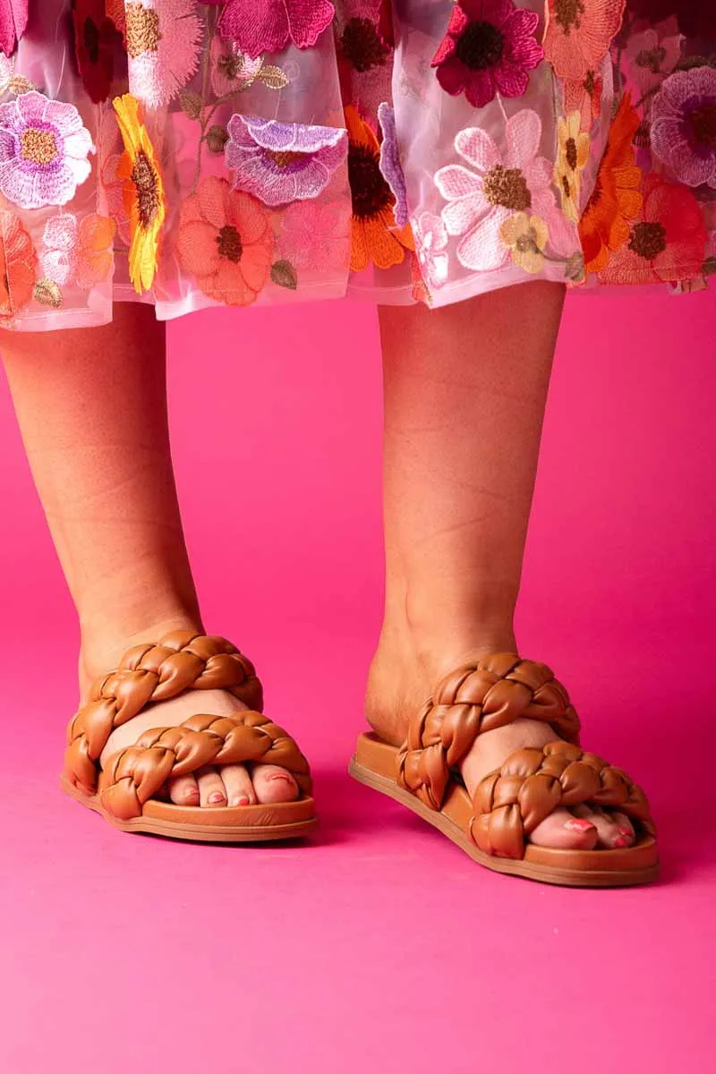 Wilma Plaited Sandal Tan