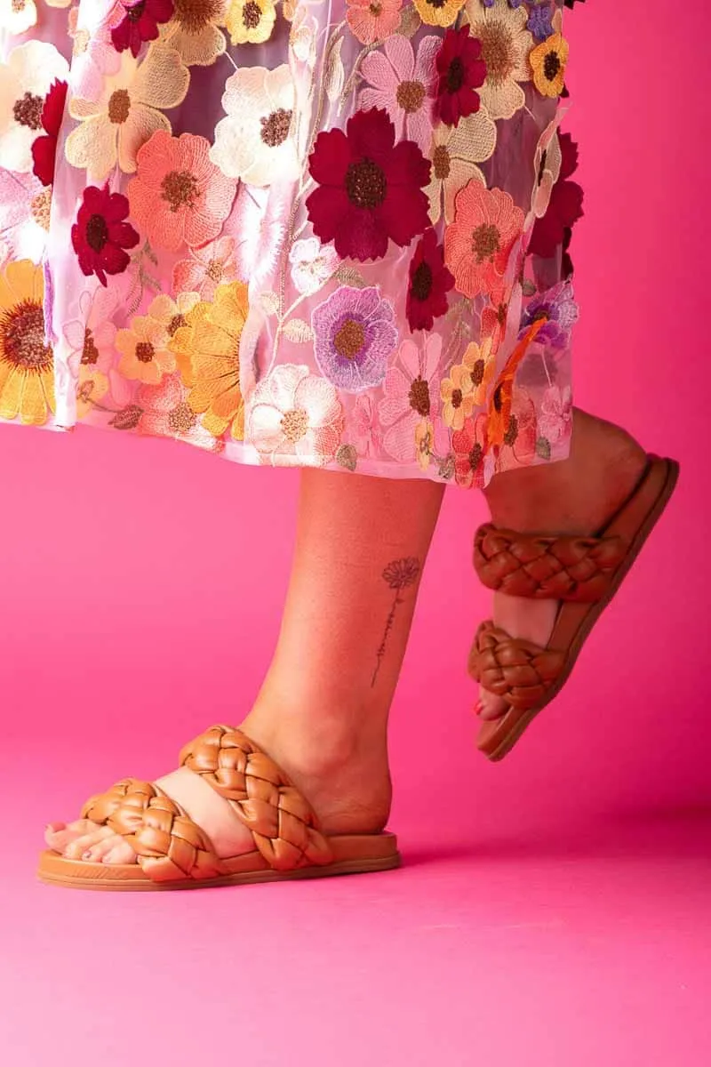 Wilma Plaited Sandal Tan